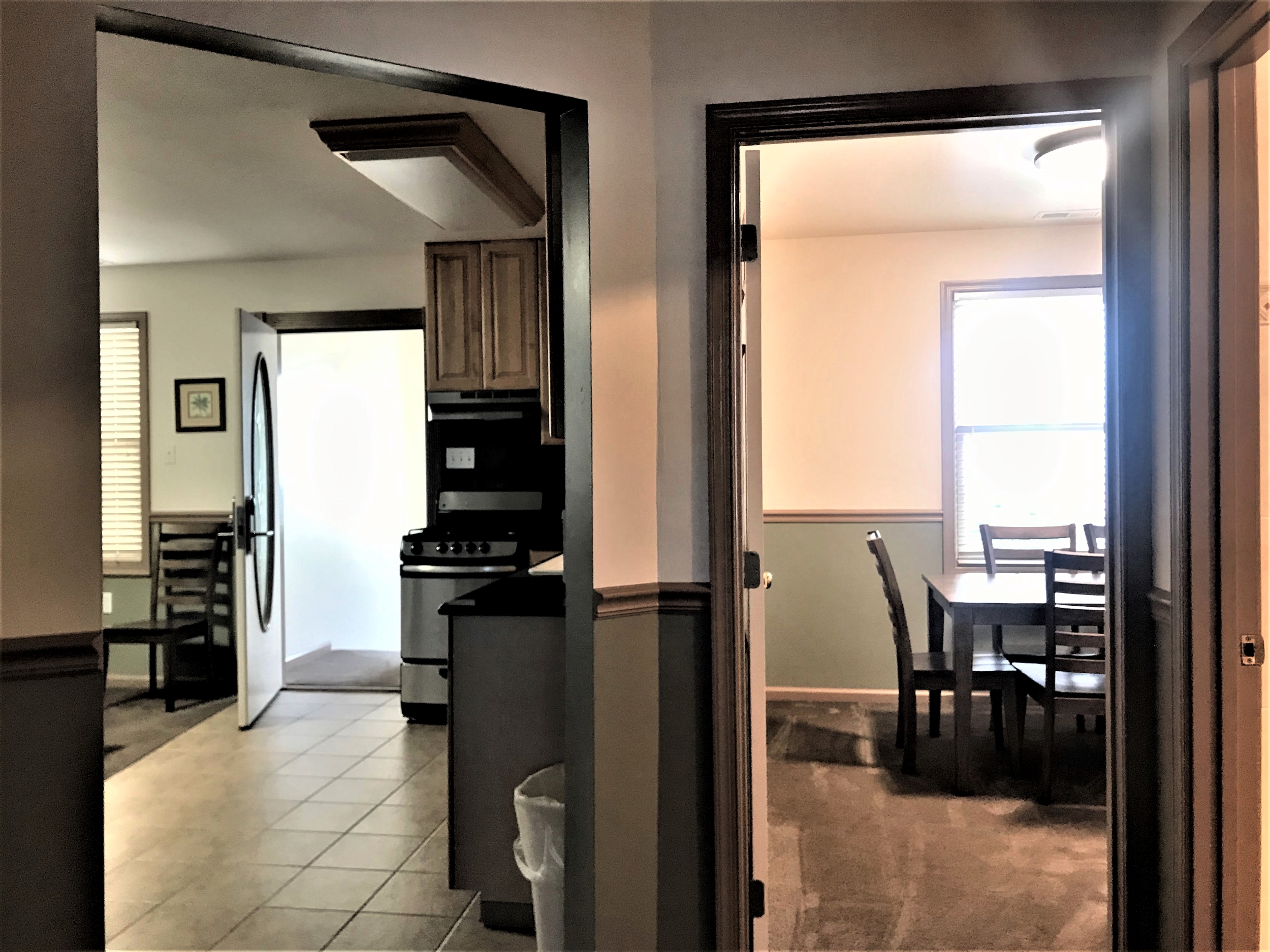 Condo view kitchen & dining area